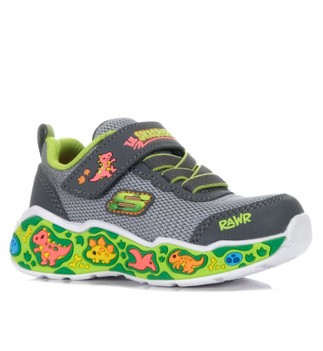 Skechers Toddlers Play Scene - Charcoal/Lime