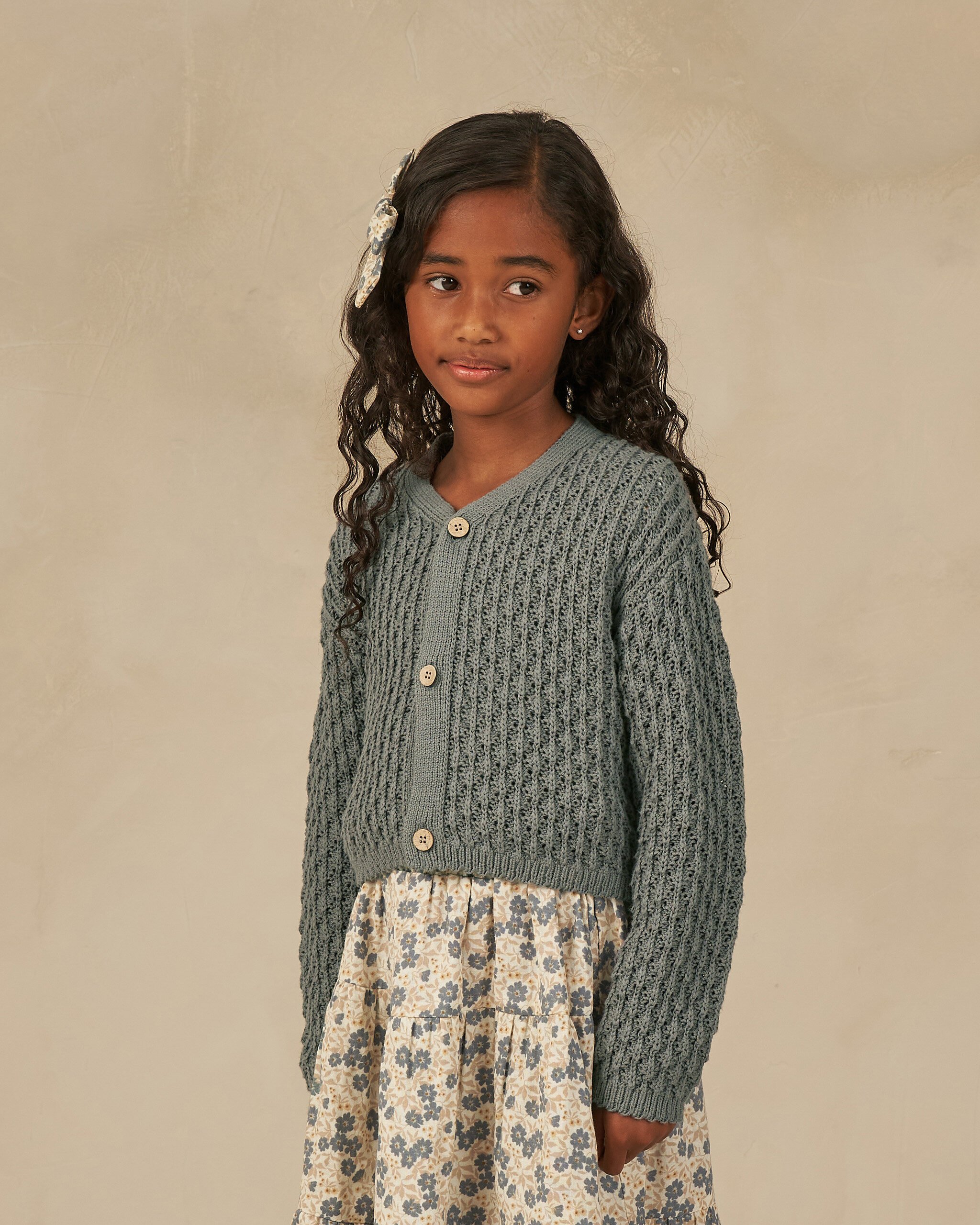 Rylee + good Cru Green Cardigan