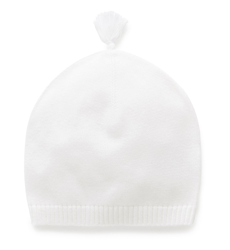 Purebaby Essentials Newborn Beanie - White