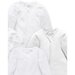 Purebaby 4 Pk L/S Zip Growsuit - Pale Grey Melange