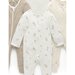 Purebaby 4 Pk L/S Zip Growsuit - Vanilla Wattle Bee