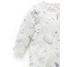 Purebaby L/S Zip Growsuit - Vanilla Nautical