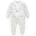 Purebaby L/S Zip Growsuit - Vanilla Blossom