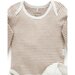 Purebaby Easy Neck L/S Bodysuit 2 Pk - Vanilla Wattle Bee