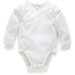 Purebaby Essentials Pointelle L/S Wrap Bodysuit - White