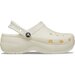 Crocs Classic Platform Glitter Clog - Chalk