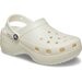 Crocs Classic Platform Glitter Clog - Chalk