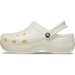 Crocs Classic Platform Glitter Clog - Chalk