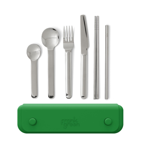 Frank Green 6pc Cutlery Set with Pouch - Evergreen