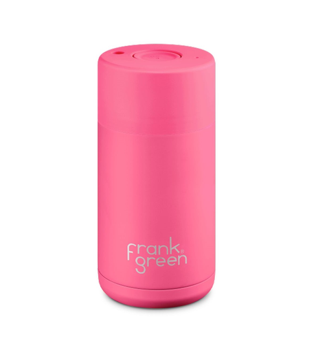 Frank Green 355ml Ceramic Reusable Cup - Neon Pink