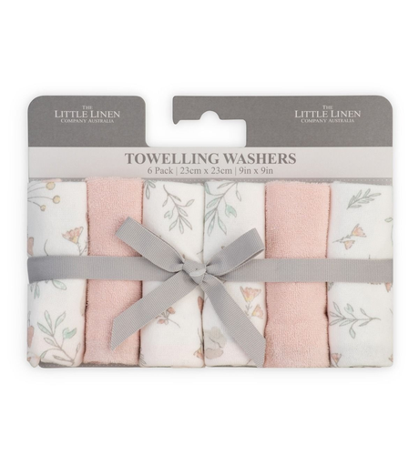 TLLC Towelling Washer 6pk - Harvest Bunny