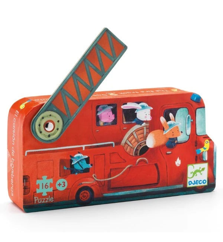 Djeco Fire Truck 16pc Puzzle