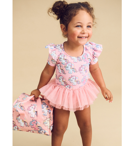 Huxbaby Rainbow Unicorn Frill Ballet Swimsuit