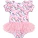 Huxbaby Rainbow Unicorn Frill Ballet Swimsuit