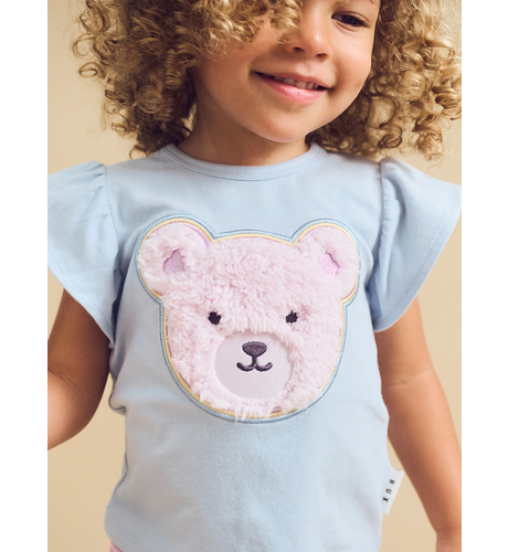 Huxbaby Heart Fur Bear Frill T-Shirt