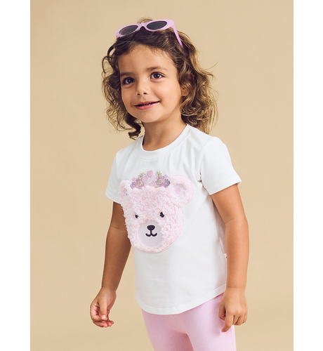 Huxbaby Daisy Furry Bear T-Shirt