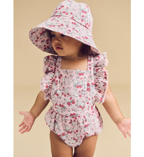 Huxbaby Vintage Strawberry Frill Playsuit