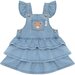 Huxbaby Huxbear Knit Denim Frill Pinafore