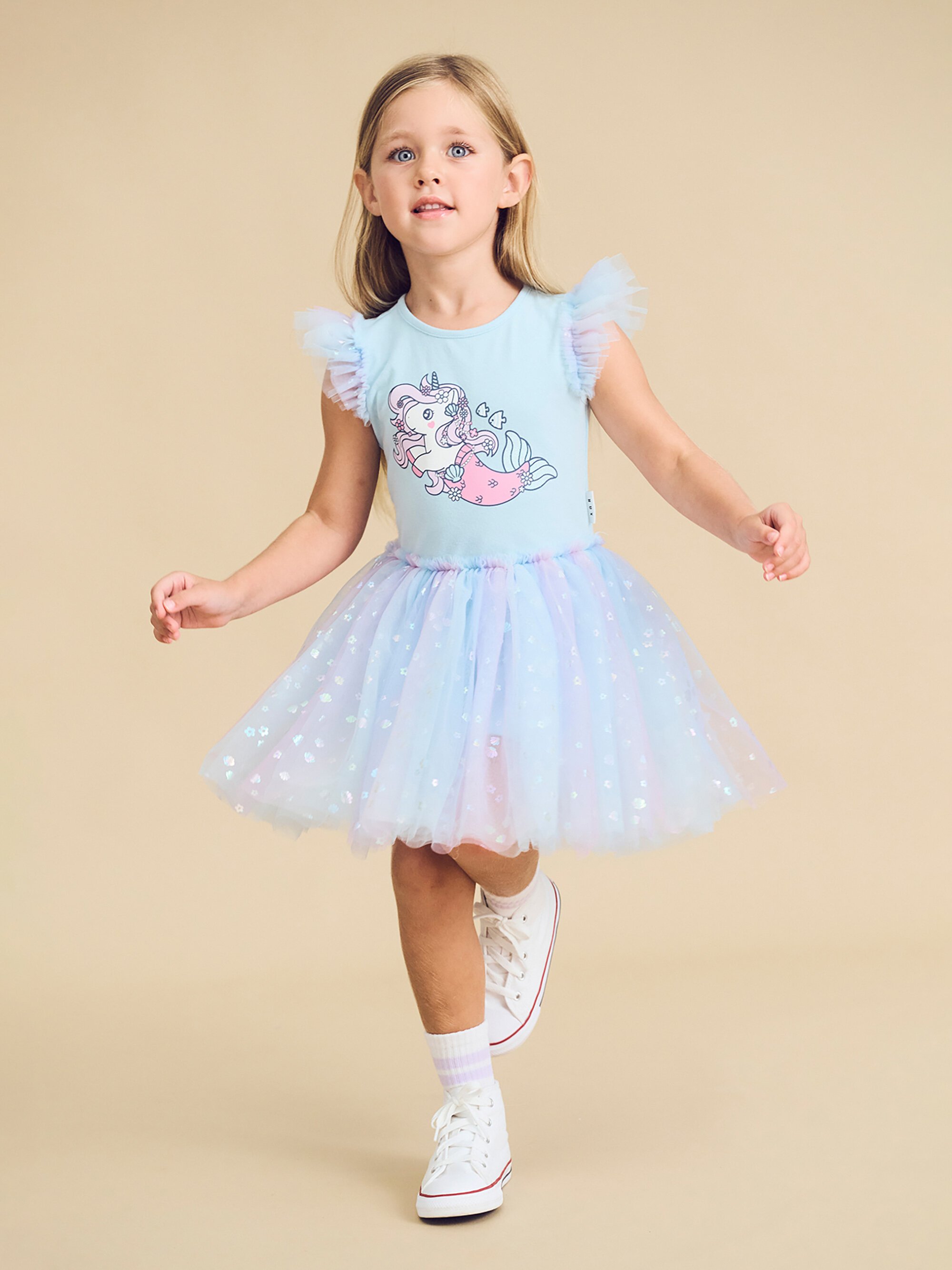 Huxbaby Daisy Seashell Ballet Dress CLOTHING GIRL Girls Dresses Kids Clothing NZ Shop Online Kid Republic S24 25 Huxbaby D1