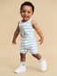 Huxbaby Construction Dino Stripe Sleeveless Romper