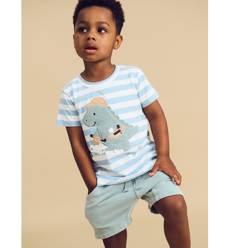 Huxbaby Construction Dino Stripe T-Shirt