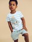 Huxbaby Construction Dino Stripe T-Shirt