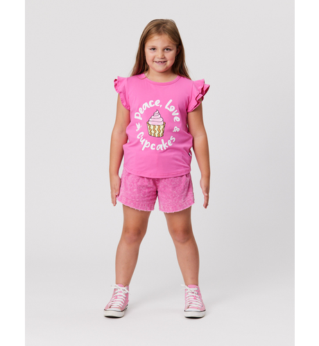 Kissed By Radicool Pink Cupcake Frill Tee