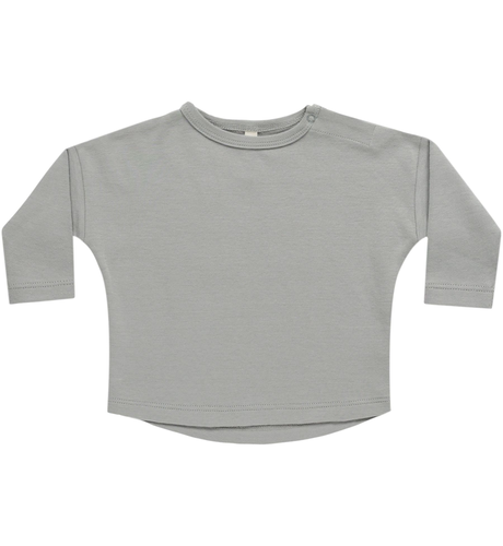 Quincy Mae Long Sleeve Tee - Dusty Blue