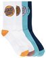 Santa Cruz Other Dot Crew Sock 4Pk (Womens 6-10) - Wht/Jade/Blu