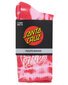 Santa Cruz Opus Dot Crew Sock 2Pk (Yth 2-8) - Rose/Iris Tie Dye