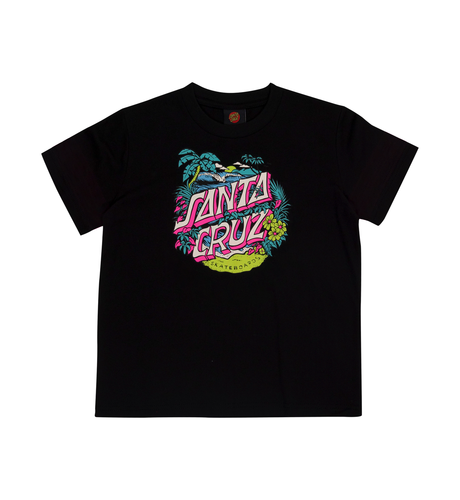 Santa Cruz Aloha Dot Front S/S Tee - Black