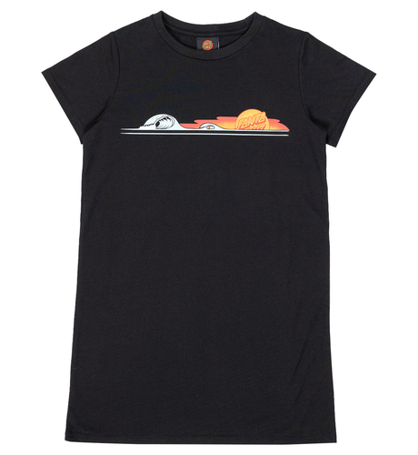 Santa Cruz Sunrise Dot S/S Tee Dress - Black