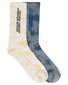 Santa Cruz Solid Strip Hollow Crew Sock 2Pk (Mens 7-11) - Yell/Slate Tie Dye