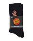 Santa Cruz Screaming Hand Crew Sock 2Pk (Mens 7-11) - Blk/Wht