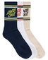 Santa Cruz SC Link Stripe Crew Sock 3Pk (Mens 7-11) - Nat/Navy/Wht