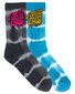 Santa Cruz Rad Stack Crew Sock 2pk (Yth 2-8) - Turq/Blk