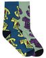 Santa Cruz Crowded Hand Crew Sock 2Pk (Yth 2-8) - Vint Blue/Sage