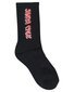 Santa Cruz Screaming Wave Strip Crew Sock 2Pk (Yth 2-8) - Blk/Red