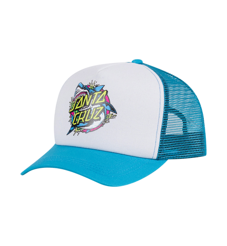 Santa Cruz Shark Dot Trucker Cap - Turquoise