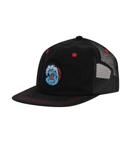 Santa Cruz Screaming Wave Trucker Cap - Black