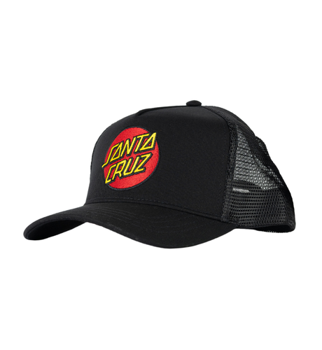 Santa Cruz Classic Dot Patch Trucker Cap - Black