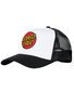 Santa Cruz Classic Dot Patch Trucker Cap - White