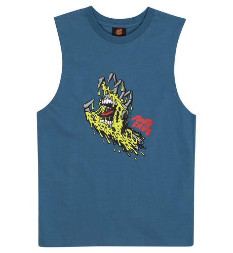 Santa Cruz Melting Hand Front Muscle Tee - Vintage Blue