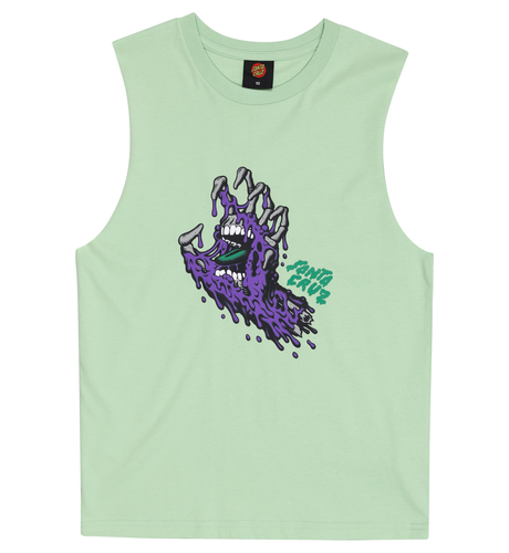 Santa Cruz Melting Hand Front Muscle Tee - Sage