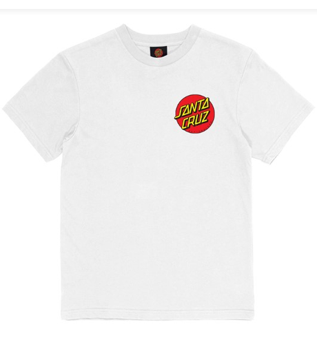 Santa Cruz Classic Dot Chest S/S Tee - White