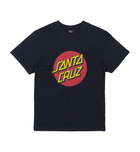 Santa Cruz Classic Dot Puff Front S/S Tee - Black