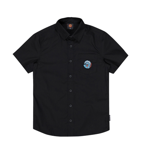 Santa Cruz Screaming Wave Patch S/S Shirt - Black