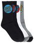 Santa Cruz Other Dot Crew Sock 4pk (Yth 2-8) - Blk/Wht/GrMrl