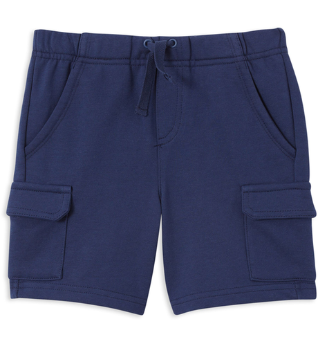 Milky Navy Fleece Cargo Short