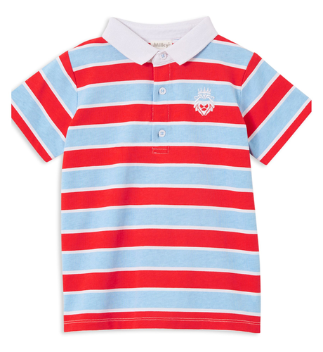 Milky Sailor Stripe S/S Rugby Shirt